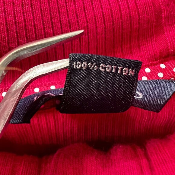 Lands End Womens Top 18/20 Red 100% Cotton Long‎ Sleeve Henley Pullover Shirt - Picture 6 of 12